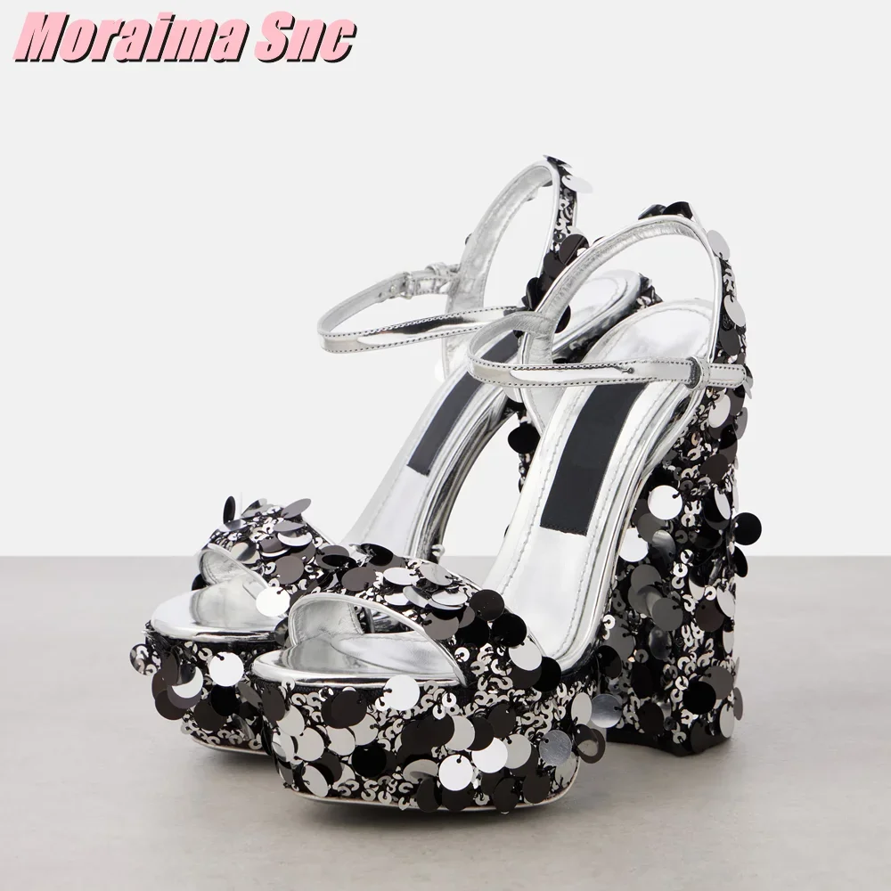 Sequined Bling Platform Sandal - огляд і ціна Summer Clothing Stores