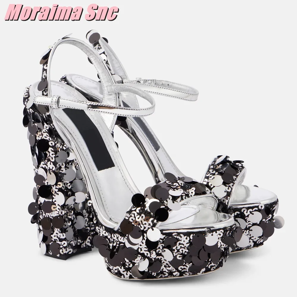 Sequined Bling Platform Sandal - огляд і ціна Summer Clothing Stores